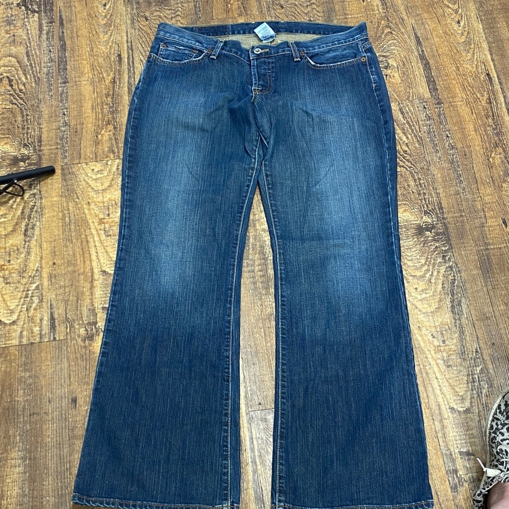 Lucky Brand size 16/33 Dungarees Straight boot Jeans stretch casual comfy - Picture 8 of 16